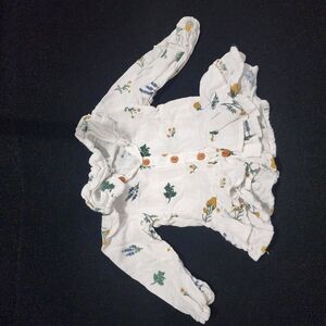 Floral Button-Up Baby Romper